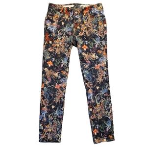 LN Pilcro and the letterpress skinny Tropical Print Jeans Size 26